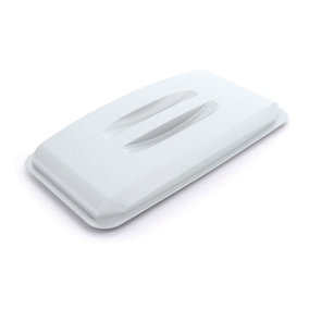 Durable DURABIN 60L Rectangular Bin Lid - Strong Food & Freezer Safe - White
