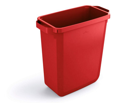 Durable DURABIN 60L Rectangular - Food Safe Waste Recycling Bin - Red