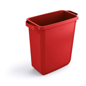 Durable DURABIN 60L Rectangular - Food Safe Waste Recycling Bin - Red