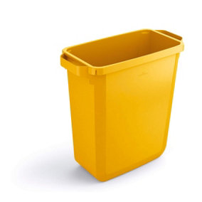 Durable DURABIN 60L Rectangular - Food Safe Waste Recycling Bin - Yellow