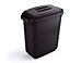 Durable DURABIN 60L Rectangular - Strong Grip Handle Waste Recycling Bin - Black