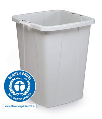 Durable DURABIN 90L ECO Strong Recycled Plastic Waste Recycling Bin - Grey