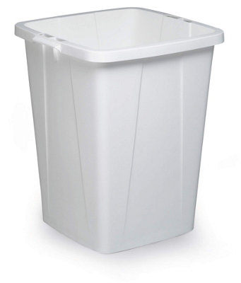 Durable DURABIN 90L Square - Food & Freezer Safe Waste Recycling Bin - White