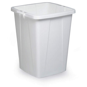 Durable DURABIN 90L Square - Food & Freezer Safe Waste Recycling Bin - White