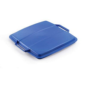 Durable DURABIN 90L Square Recycling Bin Lid - Food & Freezer Safe - Blue