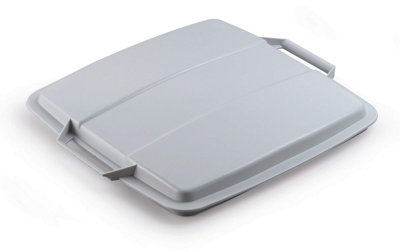 Durable DURABIN 90L Square Recycling Bin Lid - Food & Freezer Safe - Grey