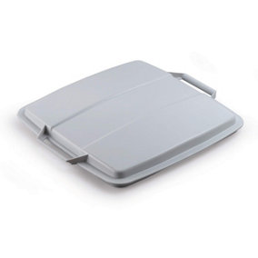 Durable DURABIN 90L Square Recycling Bin Lid - Food & Freezer Safe - Grey