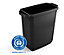 Durable DURABIN ECO Recycled Black Rectangular Recycling Bin + Grey Lid - 60L
