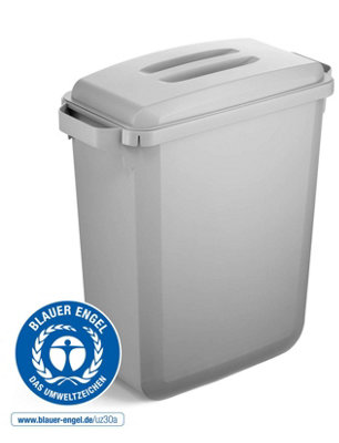 Durable DURABIN ECO Recycled Grey Rectangular Recycling Bin + Lid - 60L