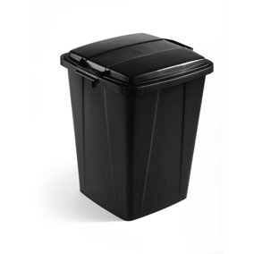 Durable DURABIN ECO Strong Square Black Recycling Bin + Lid - 90L