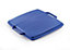 Durable DURABIN Grey Square Recycling Bin + Blue Lid - Food Safe - 90L