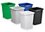Durable DURABIN Grey Square Recycling Bin + Blue Lid - Food Safe - 90L