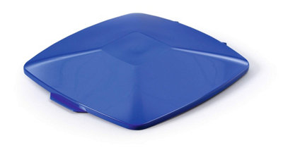 Durable DURABIN Square 40L Hinged Lid - Strong Recycling Waste Bin Lid - Blue