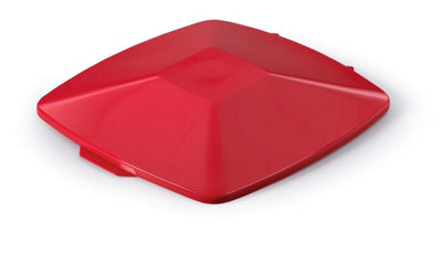 Durable DURABIN Square 40L Hinged Lid - Strong Recycling Waste Bin Lid - Red