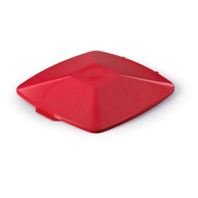 Durable DURABIN Square 40L Hinged Lid - Strong Recycling Waste Bin Lid - Red