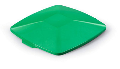 Durable DURABIN Square 40L Square Lid - Strong Recycling Waste Bin Lid - Green