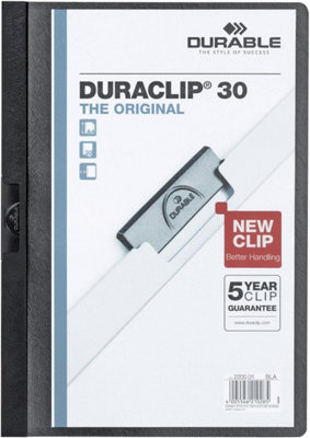 Durable DURACLIP 30 A4 Clip Folder - Holds Up to 30 Sheets of A4 Paper ...