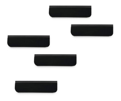 Durable DURAFIX Adhesive Backing Magnetic Notes Clips - 5 Pack - 60mm - Black