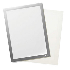 Durable DURAFRAME GRIP Fabric Adhesive Magnetic Signage Frame - A4 - Silver