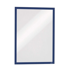 Durable DURAFRAME Magnetic Document Signage Frame for Metal - 5 Pack - A3 Blue