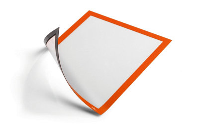 Durable DURAFRAME Magnetic Document Signage Frame for Metal - 5 Pack - A4 Orange