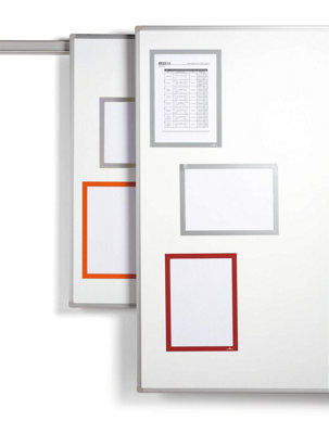Durable DURAFRAME Magnetic Document Signage Frame for Metal - 5 Pack - A4 Orange