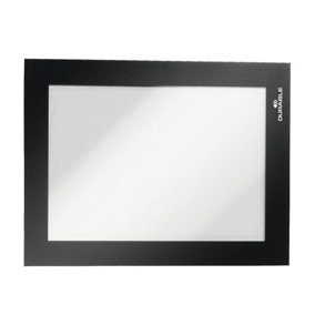 Durable DURAFRAME Magnetic Document Signage Frame for Metal - 5 Pack - A6 Black