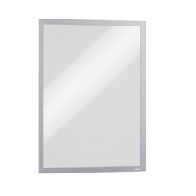Durable DURAFRAME Magnetic Signage Frame for Metal - 5 Pack - A3 Silver