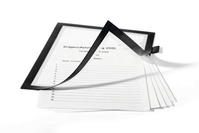 Durable DURAFRAME NOTE Adhesive Magnetic Document Frame + Pen Holder ...