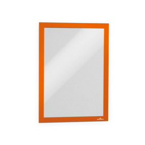 Durable DURAFRAME Self Adhesive Magnetic Signage Frame - 10 Pack - A4 Orange