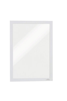 Durable DURAFRAME Self Adhesive Magnetic Signage Frame - 10 Pack - A4 White