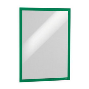 Durable DURAFRAME Self Adhesive Magnetic Signage Frame - 2 Pack - A3 Green