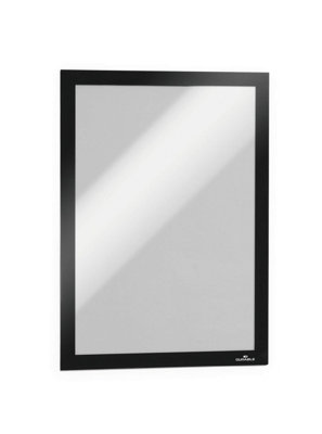Durable DURAFRAME Self Adhesive Magnetic Signage Frame - 2 Pack - A4 Black