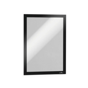 Durable DURAFRAME Self Adhesive Magnetic Signage Frame - 2 Pack - A4 Black