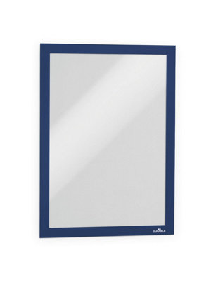 Durable DURAFRAME Self Adhesive Magnetic Signage Frame - 2 Pack - A4 Blue