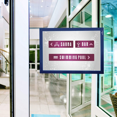 Durable DURAFRAME Self Adhesive Magnetic Signage Frame - 2 Pack - A4 Blue
