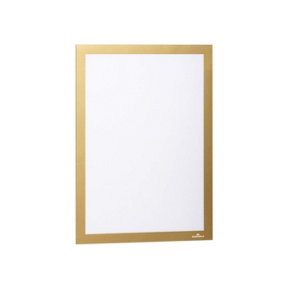 Durable DURAFRAME Self Adhesive Magnetic Signage Frame - 2 Pack - A4 Gold