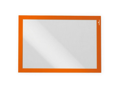Durable DURAFRAME Self Adhesive Magnetic Signage Frame - 2 Pack - A4 Orange
