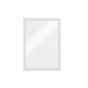 Durable DURAFRAME Self Adhesive Magnetic Signage Frame - 2 Pack - A4 White