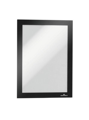 Durable DURAFRAME Self Adhesive Magnetic Signage Frame - 2 Pack - A5 Black