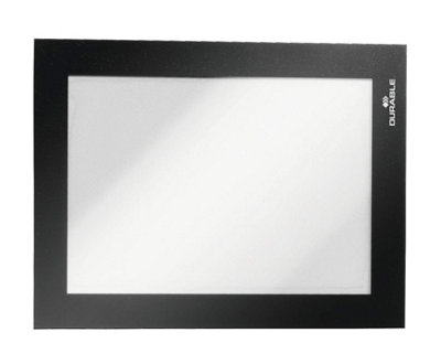 Durable DURAFRAME Self Adhesive Magnetic Signage Frame - 2 Pack - A6 Black