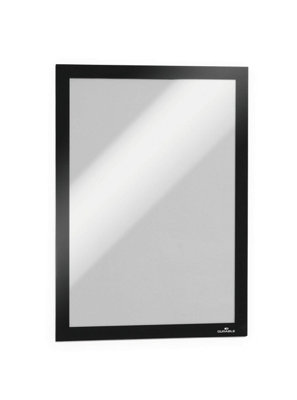 Durable DURAFRAME Self Adhesive Magnetic Signage Frame - A4 Black