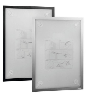 Durable DURAFRAME Wallpaper Self Adhesive Magnetic Signage Frame - A3 Black