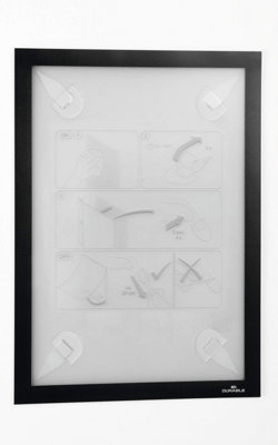 Durable DURAFRAME Wallpaper Self Adhesive Magnetic Signage Frame - A4 Black