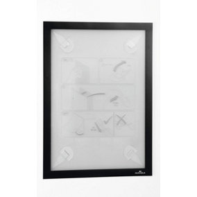 Durable DURAFRAME Wallpaper Self Adhesive Magnetic Signage Frame - A4 Silver