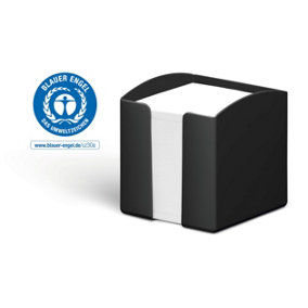 Durable ECO 800 Sheet Note Box Memo Pad Cube - Blue Angel Certified - Black