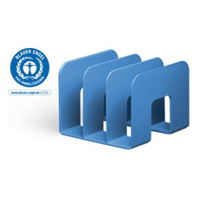 Durable ECO Recycled Plastic Magazine Stand Desk File Holder Organiser - Blue