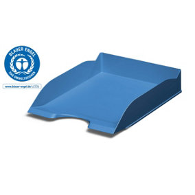 Durable ECO Recycled Plastic Stackable Letter Tray Document File - A4+ Blue