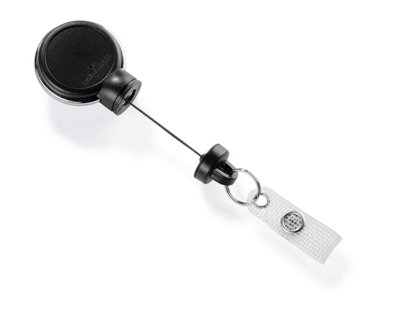 Durable Extra Strong Retractable Clip Badge Reels for ID & Keys - Black