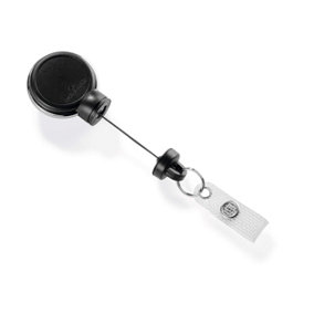 Durable Extra Strong Retractable Clip Badge Reels for ID & Keys - Black